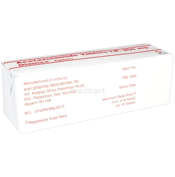 diamox 250mg tablet 15's